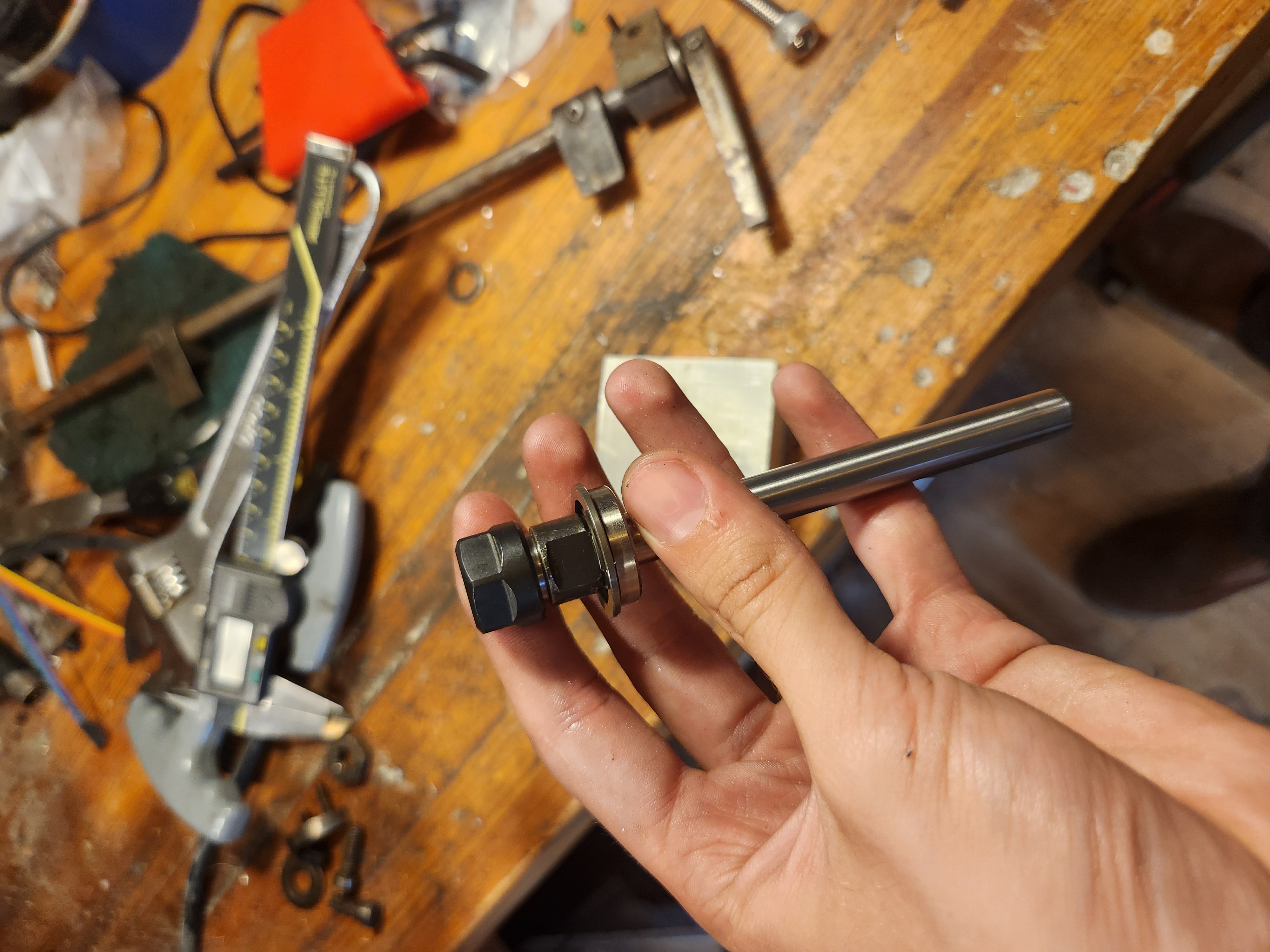 Cutting bearing seats and drilling main hole